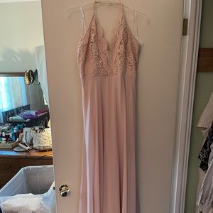Lulu’s. Size L. Bridesmaid dress. Color blush.